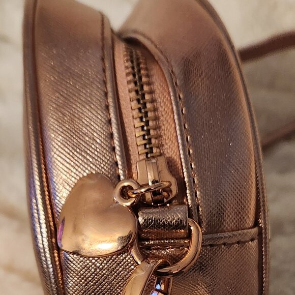 Disney Parks Girls Rose Gold Minnie Mouse Round Sparkly Purse - Picture 6 of 12